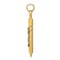 14K Gold Two Tone Hollow Crucifix Pendant Charm Jewelry 36 x 17mm